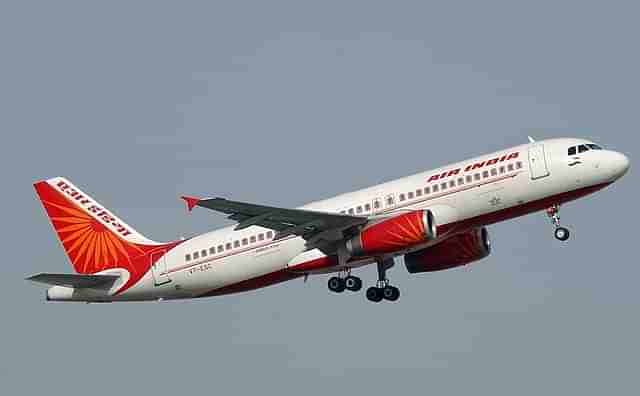 A wide-body aircraft of Air India.